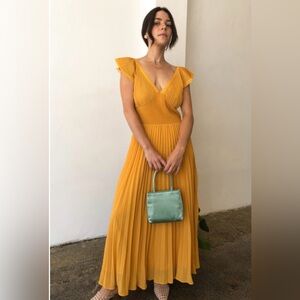 Lisa Says Gah Mustard Maxi Dress